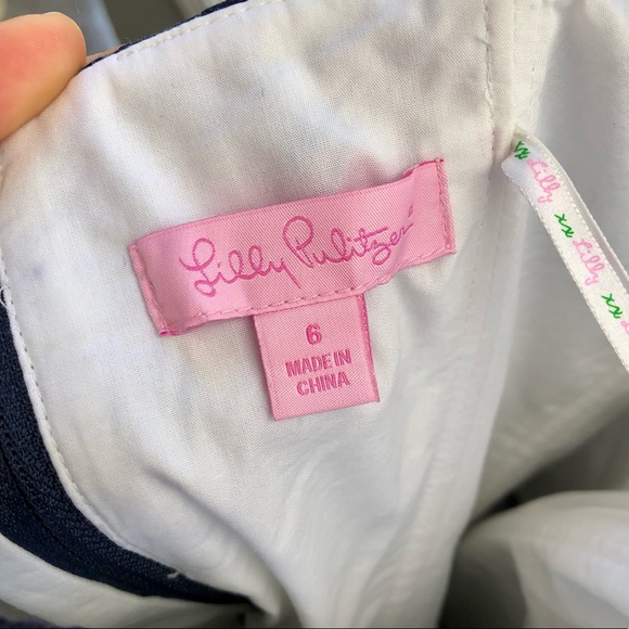 NWT Lilly Pulitzer size 6 Frankie dress A Dollop of Eyelet, True Navy - Picture 7 of 10